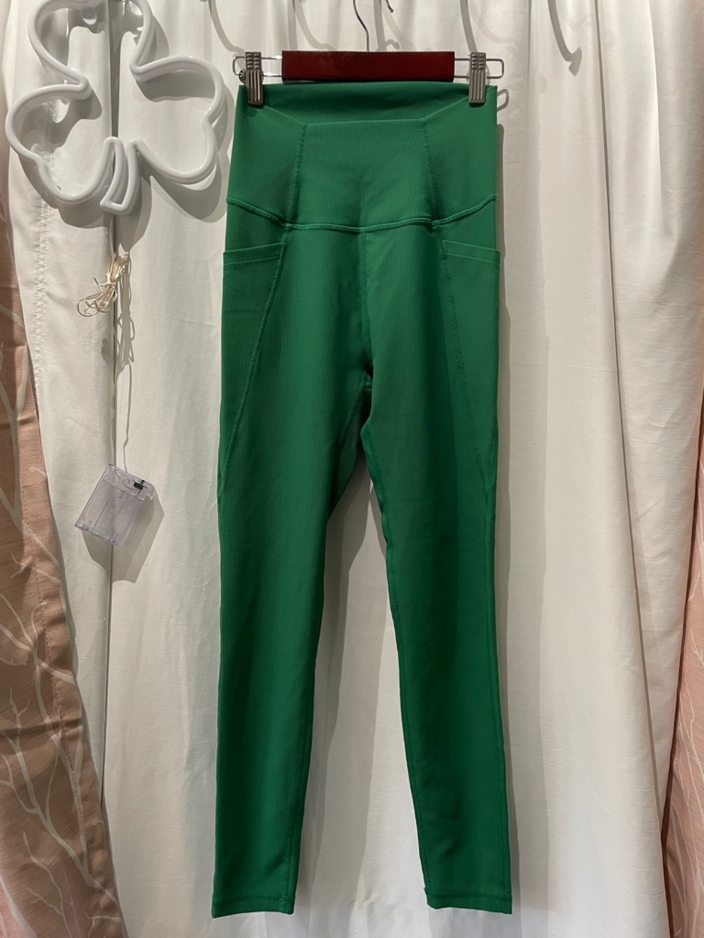 High-Rise Green Active Leggings